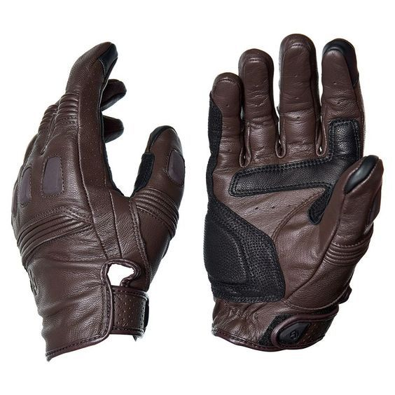 Brown Full-Finger Motorcycle Riding Gloves – One Size