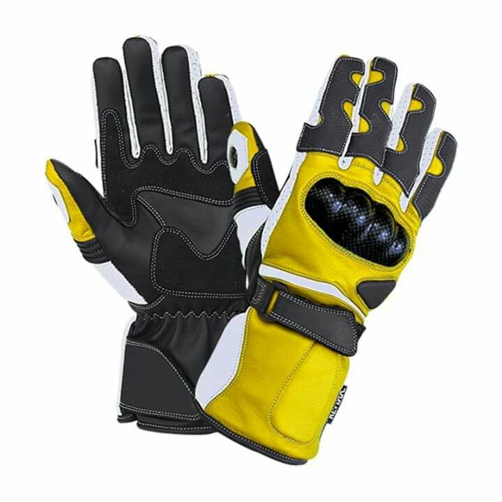 Yellow & Black Full-Finger Motorcycle Riding Gloves – One Size