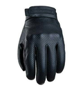 Black Perforated Full-Finger Motorcycle Riding Gloves – One Size