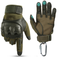 Olive Green Full-Finger Motorcycle Riding Gloves – One Size