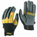 Gray & Yellow Full-Finger Motorcycle Riding Gloves – One Size